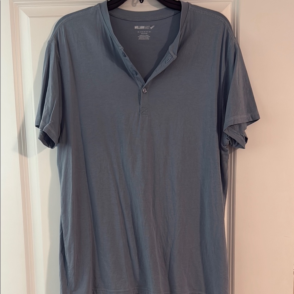 William Rast Blue Casual Button Down Shirt